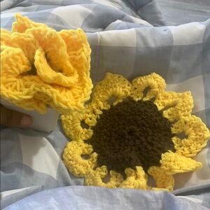 Crochet Sunflower Decor Set